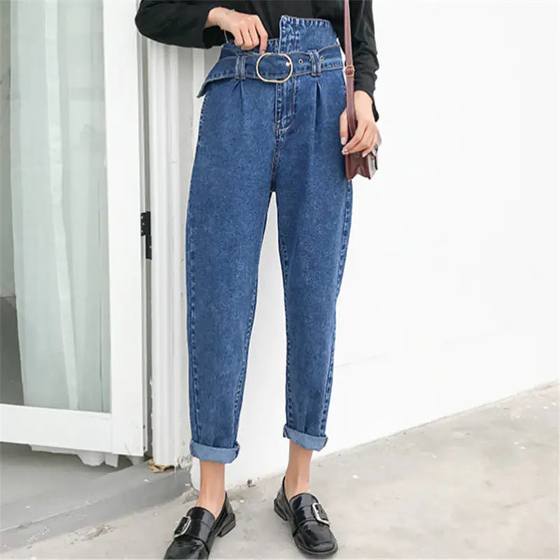 Denim Harem Pants